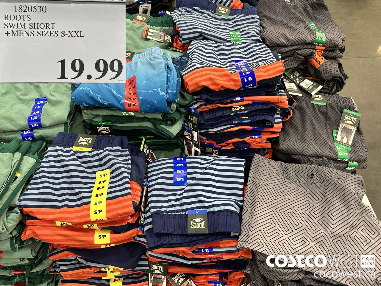 1820530 ROOTS SWIM SHORT MENS SIZES S-XXL  $19.99