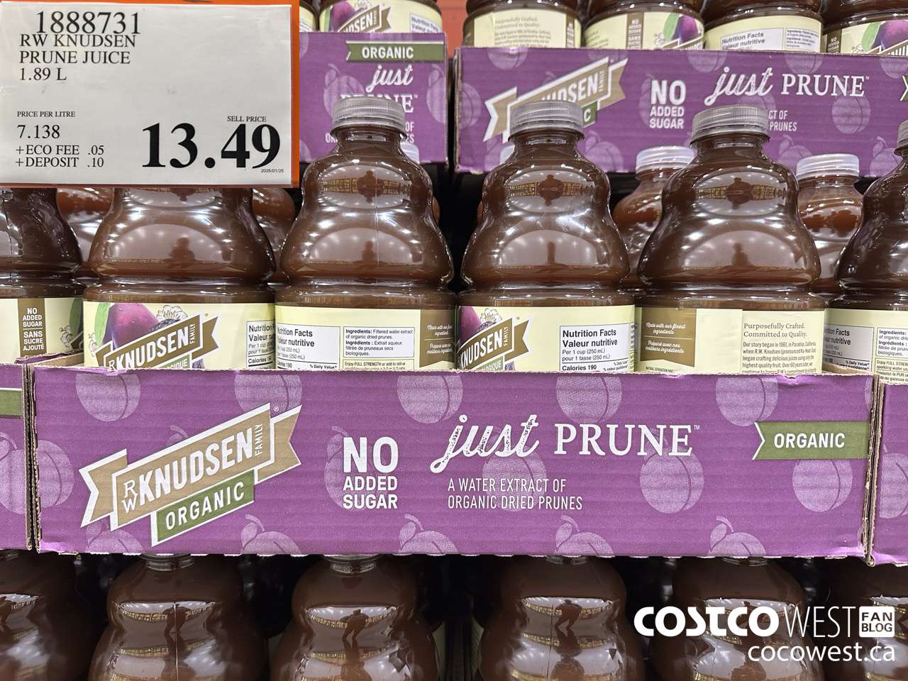 1888731 RW KNUDSEN PRUNE JUICE 1.89L $13.49