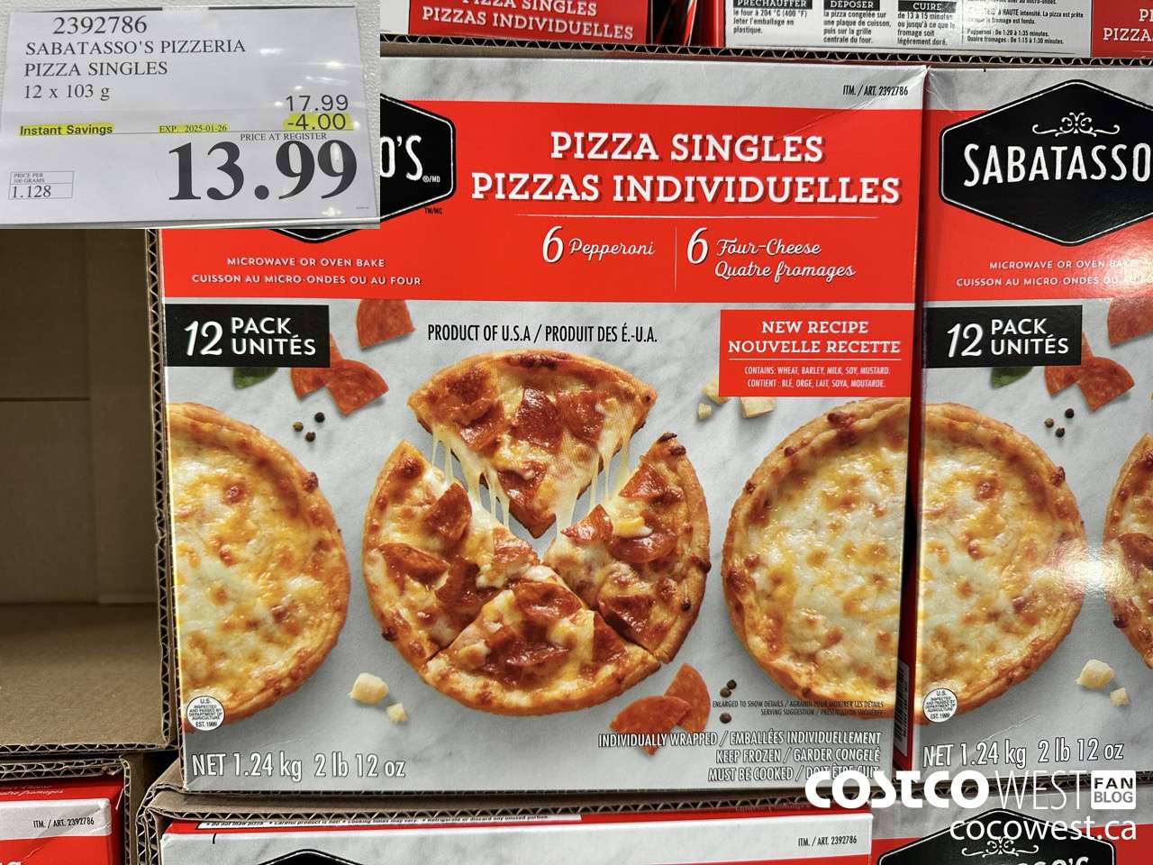 2392786 SABATASSO'S PIZZERIA PIZZA SINGLES 12 X 103G ($4.00 INSTANT SAVINGS EXPIRES ON 2025-01-26) $13.99