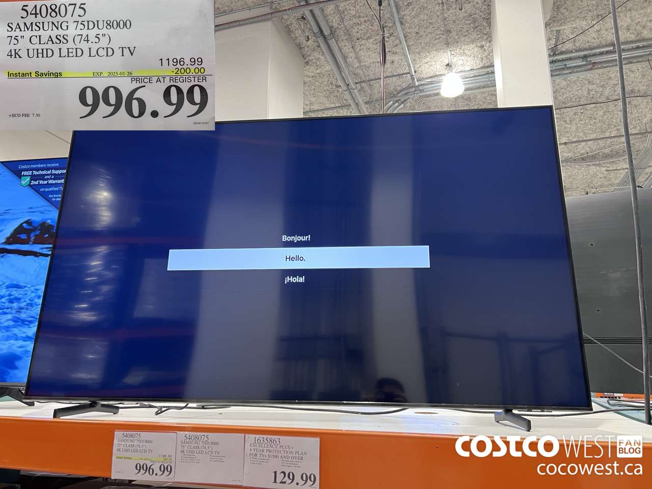 5408075 SAMSUNG 75DU8000 75