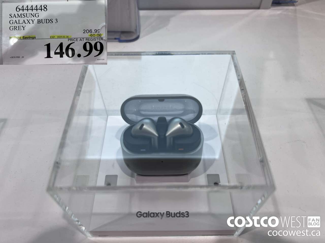 6444448 SAMSUNG GALAXY BUDS 3 GREY ($60.00 INSTANT SAVINGS EXPIRES ON 2025-01-16) $146.99