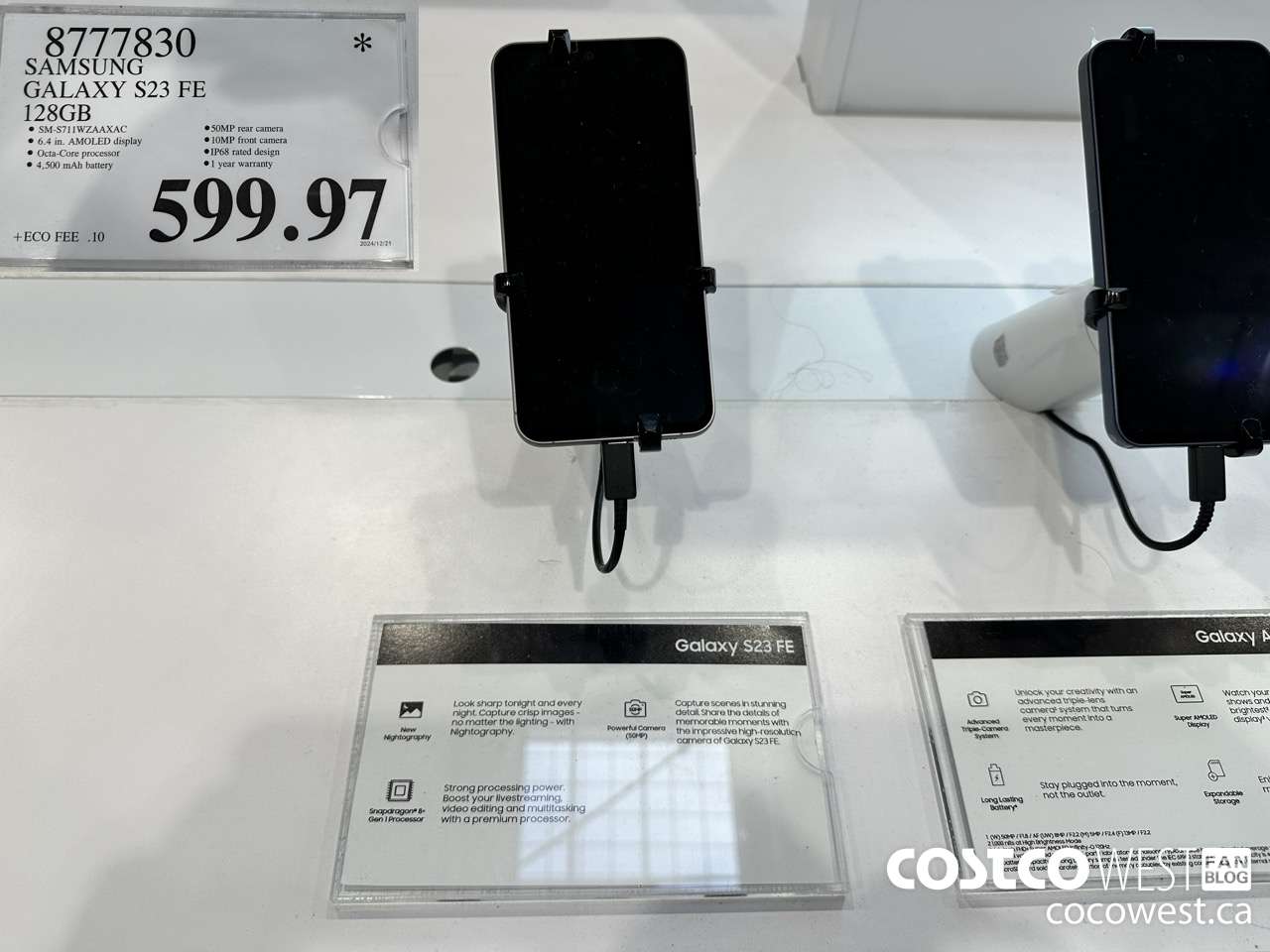 8777830 SAMSUNG GALAXY S23 FE 128GB GRAPHITE $599.97