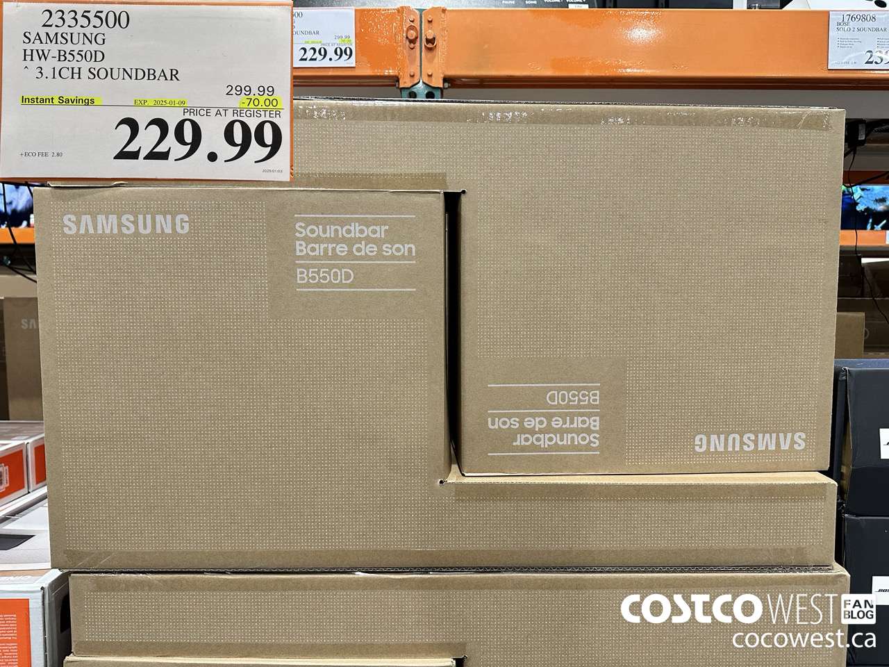 2335500 SAMSUNG HW-B550D SOUNDBAR 3.1CH ($70.00 INSTANT SAVINGS EXPIRES ON 2025-01-09) $229.99