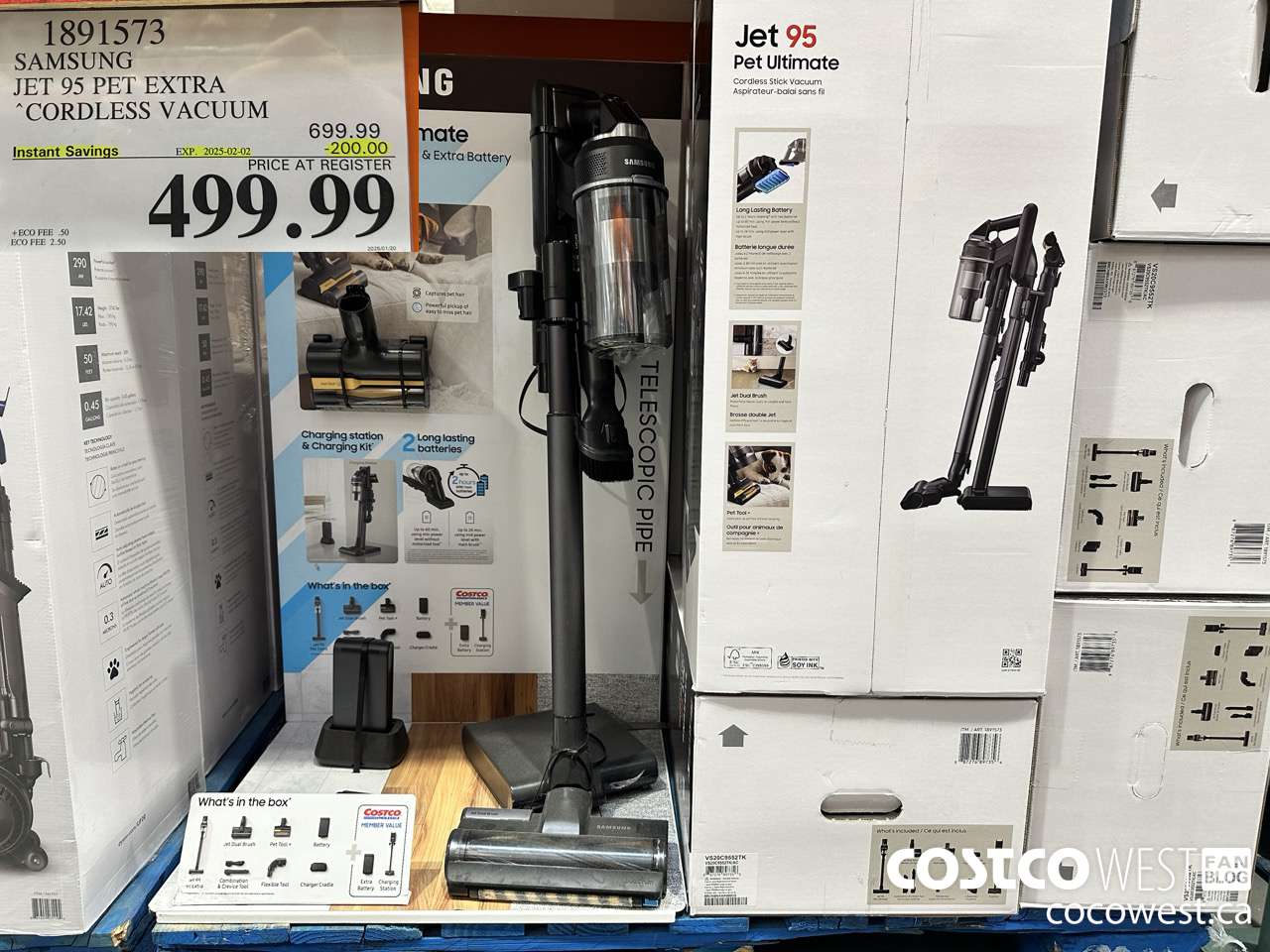 1891573 SAMSUNG JET 95 PET EXTRA STICK VACUUM ($200.00 INSTANT SAVINGS EXPIRES ON 2025-02-02) $499.99