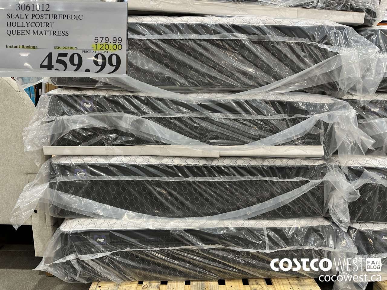 3061012 SEALY POSTUREPEDIC HOLLYCOURT QUEEN MATTRESS ($120.00 INSTANT SAVINGS EXPIRES ON 2025-01-26) $459.99