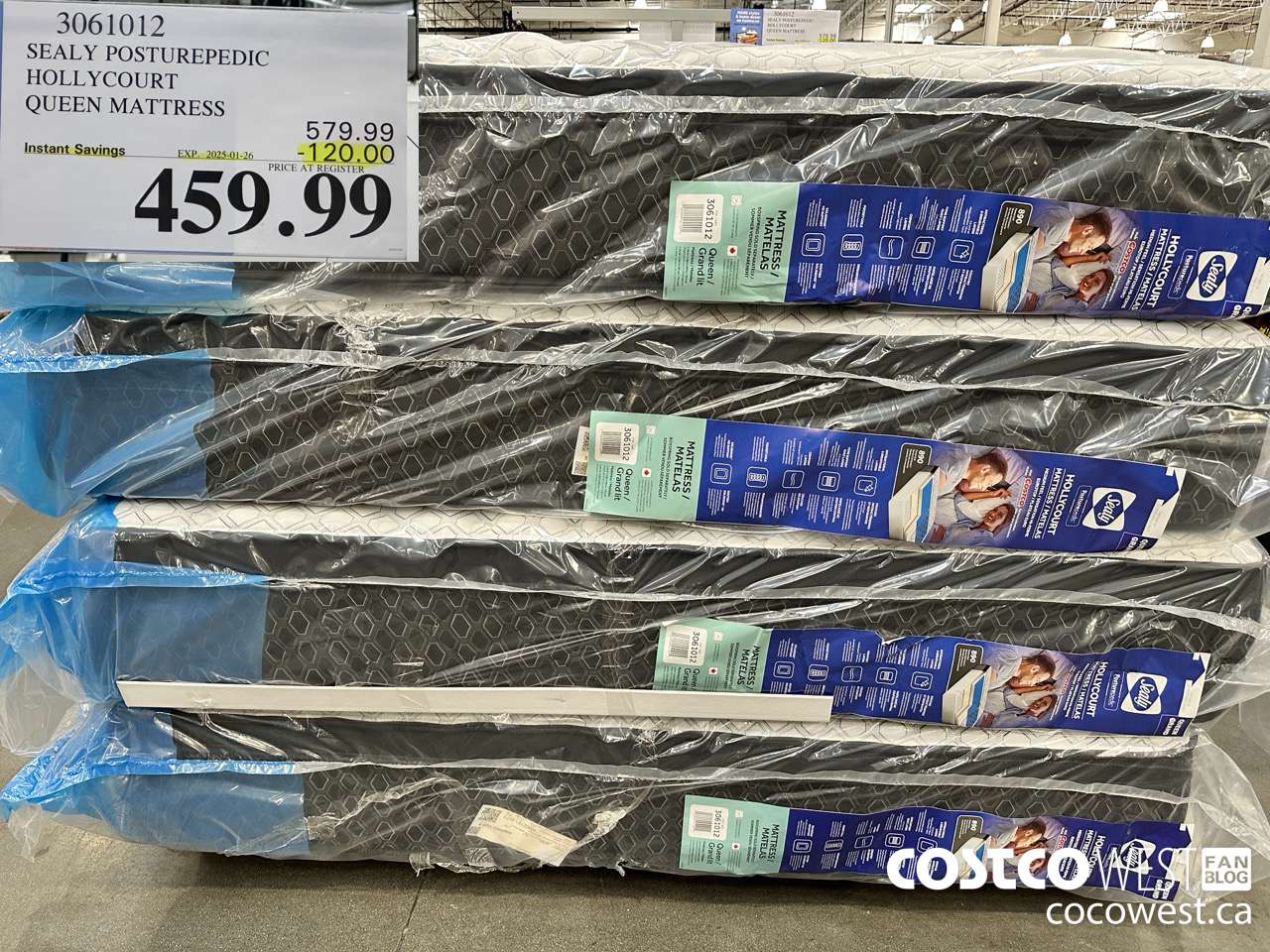 3061012 SEALY POSTUREPEDIC HOLLYCOURT QUEEN MATTRESS ($120.00 INSTANT SAVINGS EXPIRES ON 2025-01-26) $459.99