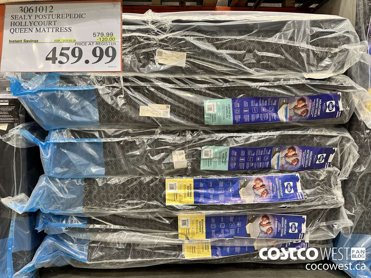 3061012 SEALY POSTUREPEDIC HOLLYCOURT QUEEN MATTRESS ($120.00 INSTANT SAVINGS EXPIRES ON 2025-01-26) $459.99