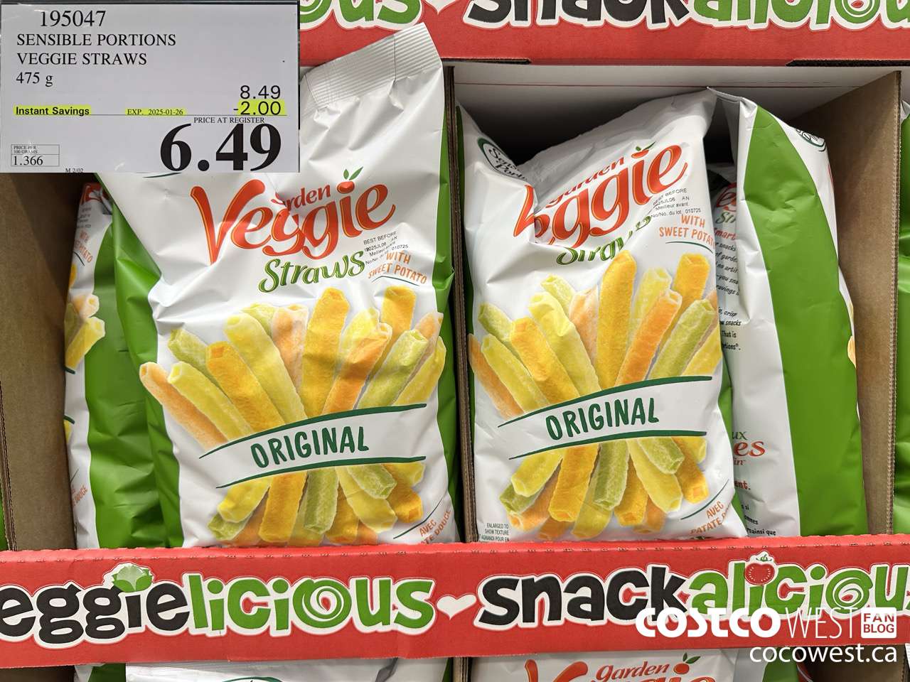 195047 SENSIBLE PORTIONS VEGGIE STRAWS 475 g ($2.00 INSTANT SAVINGS EXPIRES ON 2025-01-26) $6.49