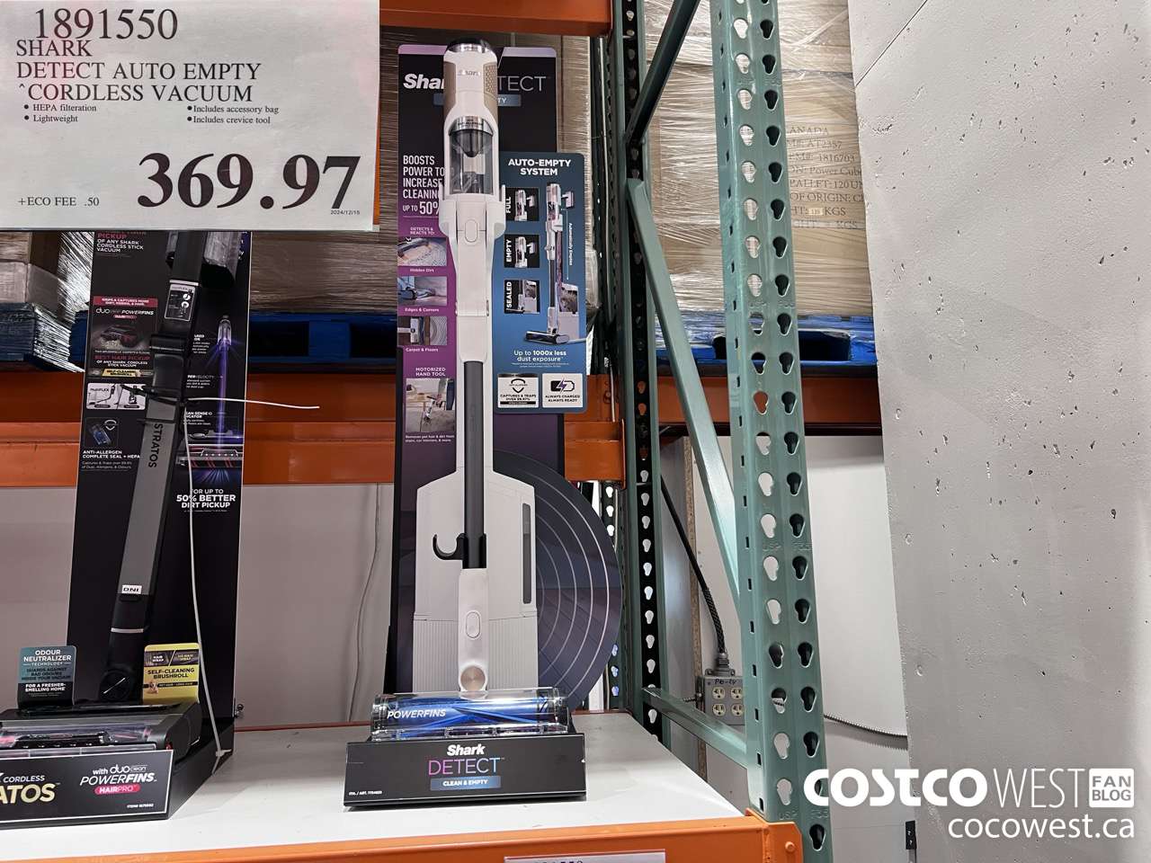 1891550 SHARK DETECT PRO AUTO EMPTY STICK VACUUM $369.97