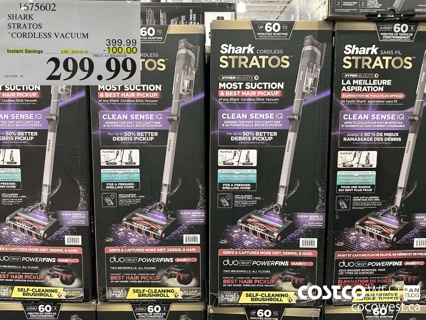 1675602 SHARK STRATOS CORDLESS STICK VACUUM ($100.00 INSTANT SAVINGS EXPIRES ON 2025-02-16) $299.99