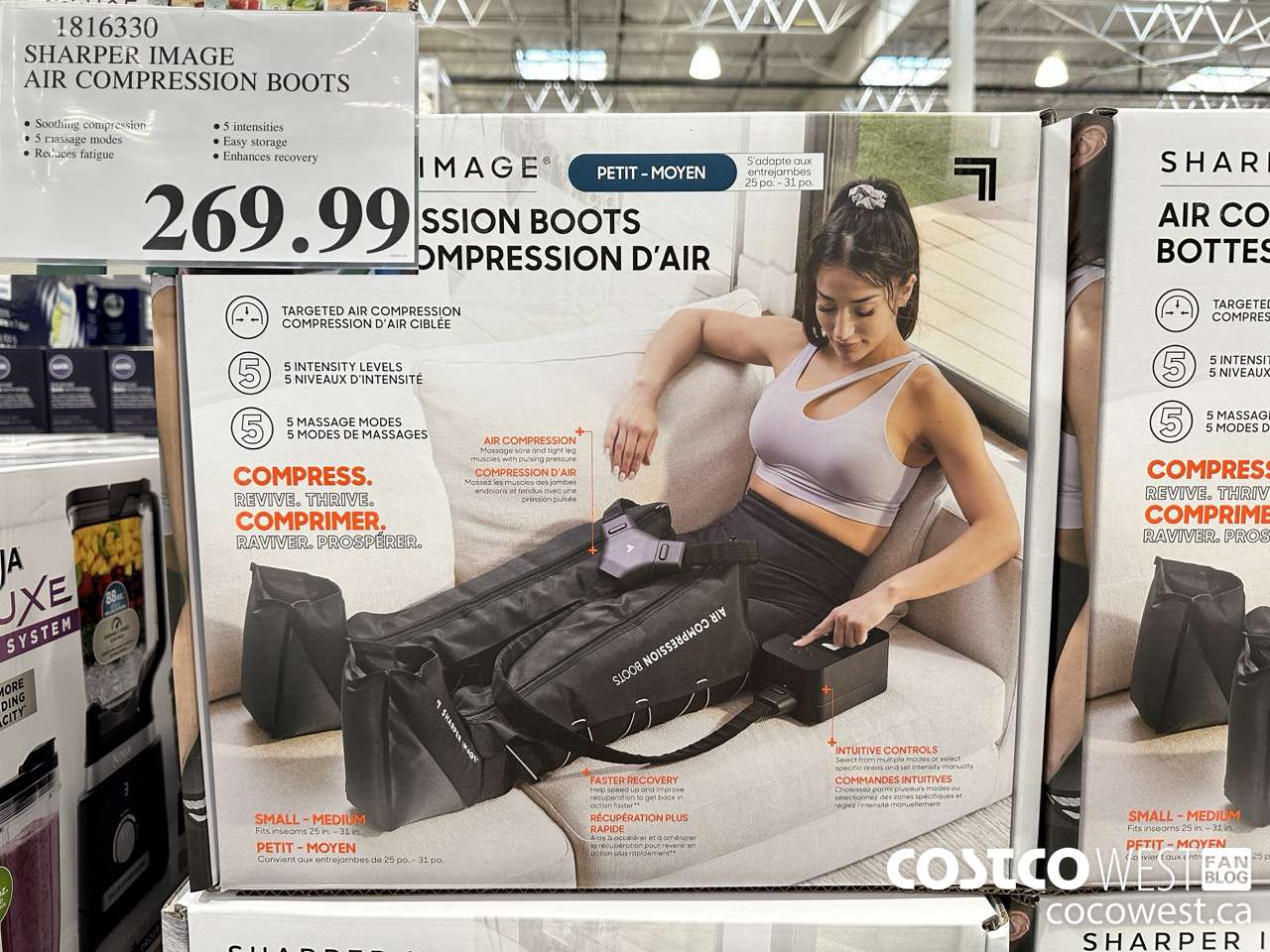 1816330 SHARPER IMAGE AIR COMPRESSION BOOTS $269.99