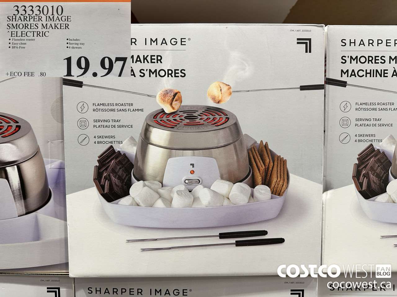 3333010 SHARPER IMAGE SMORES MAKER ELECTRIC $19.97