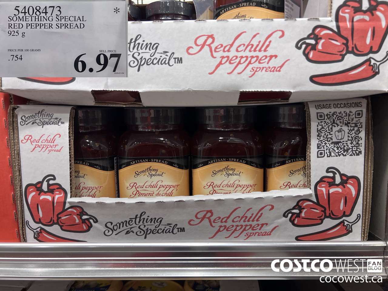 5408473 SOMETHING SPECIAL RED PEPPER SPREAD 925 G $6.97