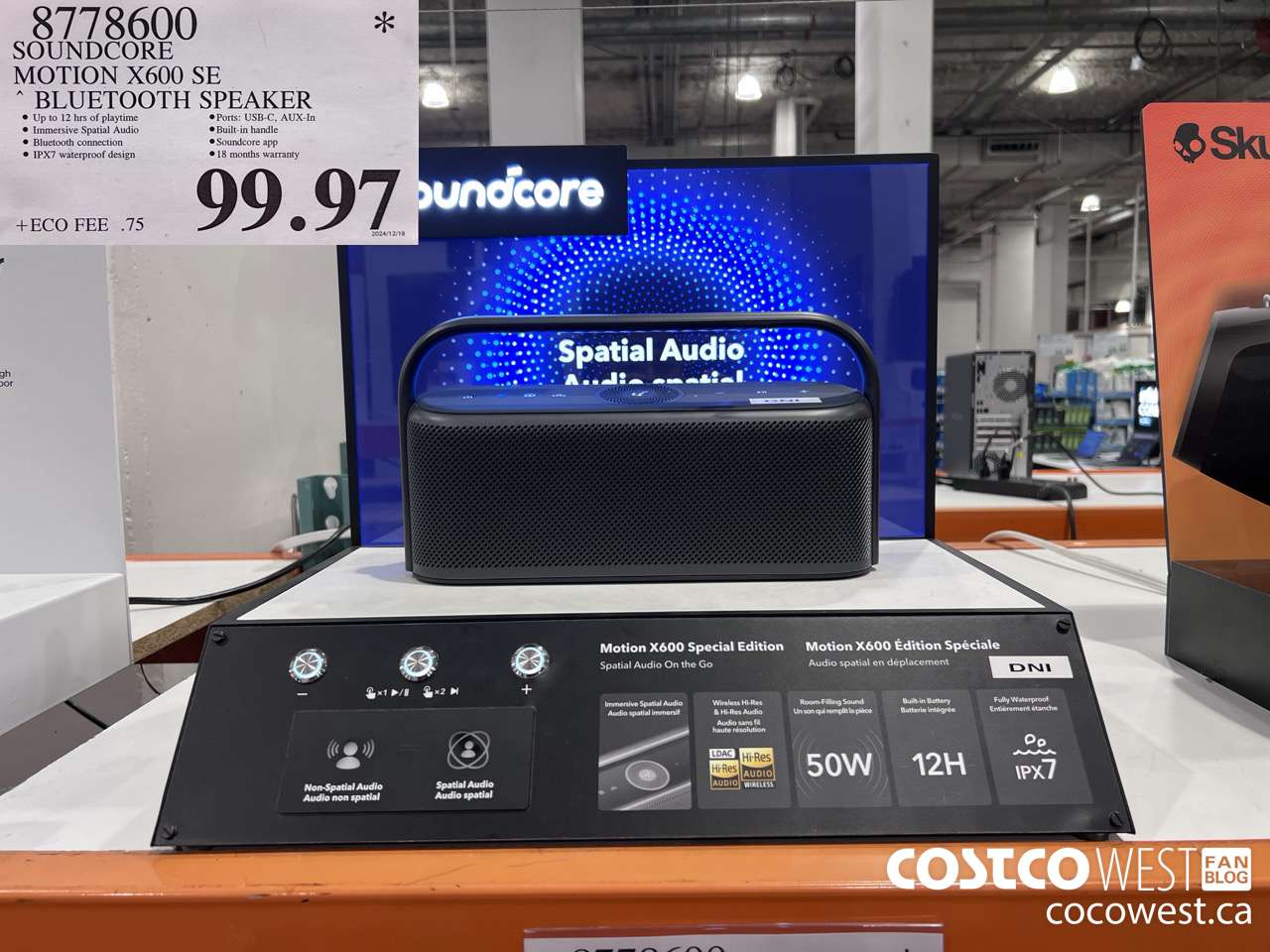 8778600 SOUNDCORE MOTION X600 SE BLUETOOTH SPEAKER $99.97