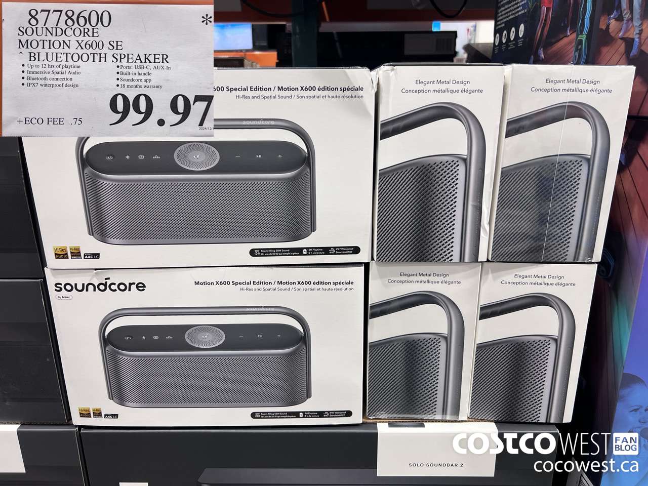 8778600 SOUNDCORE MOTION X600 SE BLUETOOTH SPEAKER $99.97