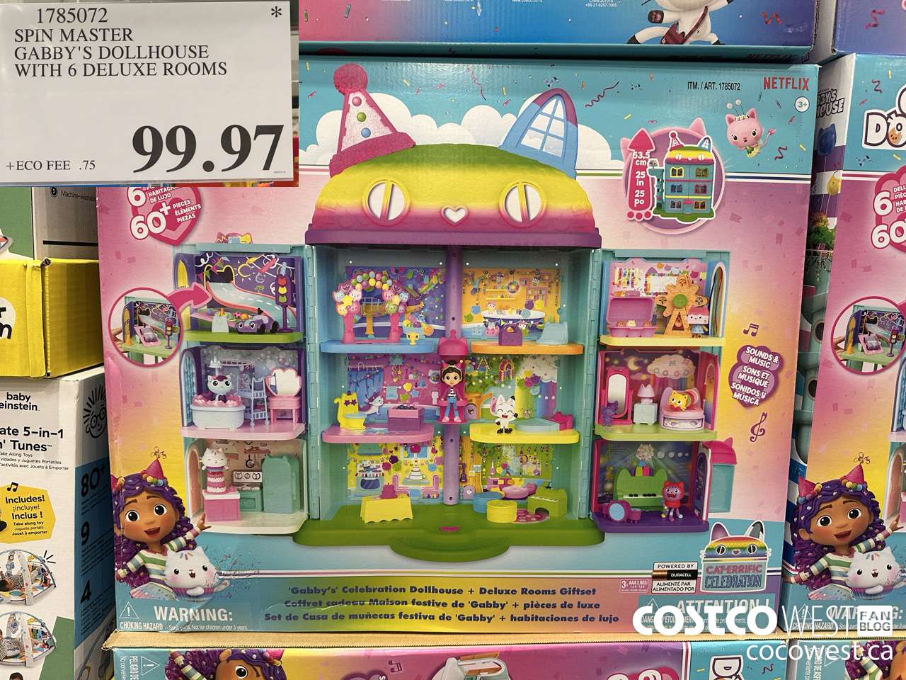 1785072 SPIN MASTER GABBY'S DOLLHOUSE WITH 6 DELUXE ROOMS $99.97