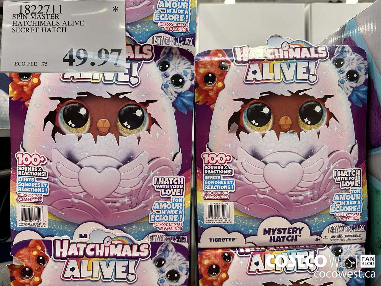 1822711 SPIN MASTER HATCHIMALS ALIVE SECRET HATCH $49.97