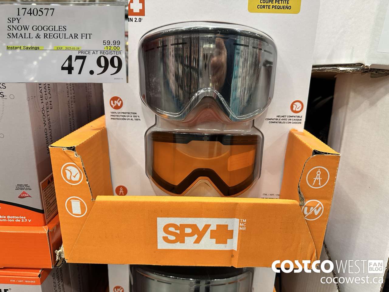 1740577 SPY SNOW GOGGLES SMALL & REGULAR FIT ($12.00 INSTANT SAVINGS EXPIRES ON 2025-01-19) $47.99