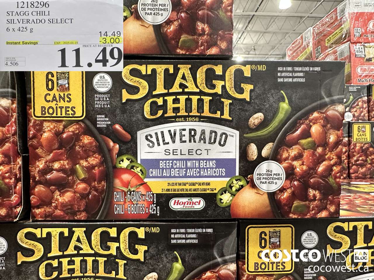 1218296 STAGG CHILI SILVERADO SELECT 6 x 425 g ($3.00 INSTANT SAVINGS EXPIRES ON 2025-01-19) $11.49