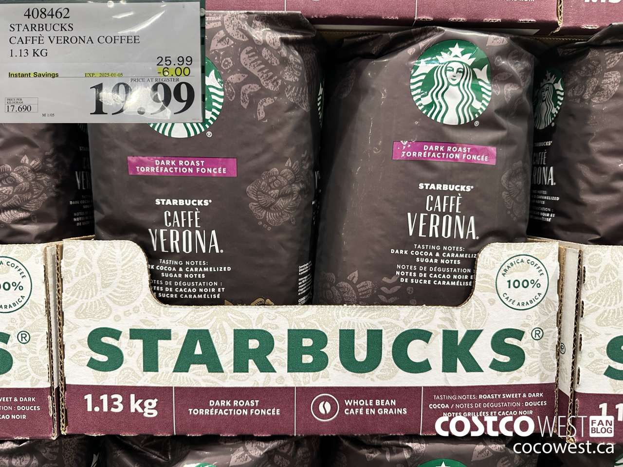 408462 STARBUCKS VERONA 1.13 KG ($6.00 INSTANT SAVINGS EXPIRES ON 2025-01-05) $19.99