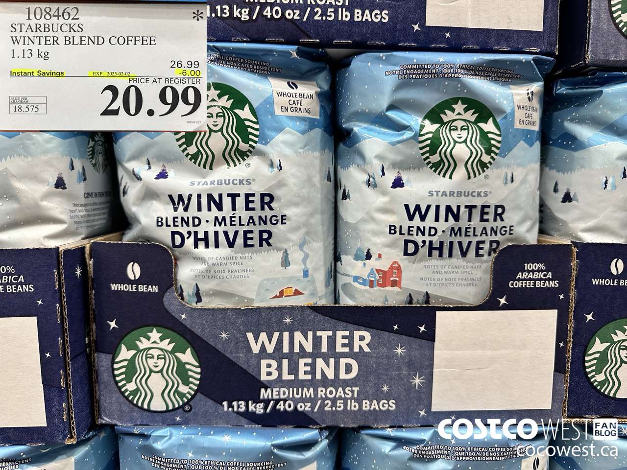 108462 STARBUCKS WINTER BLEND 1.13 KG ($6.00 INSTANT SAVINGS EXPIRES ON 2025-02-02) $20.99