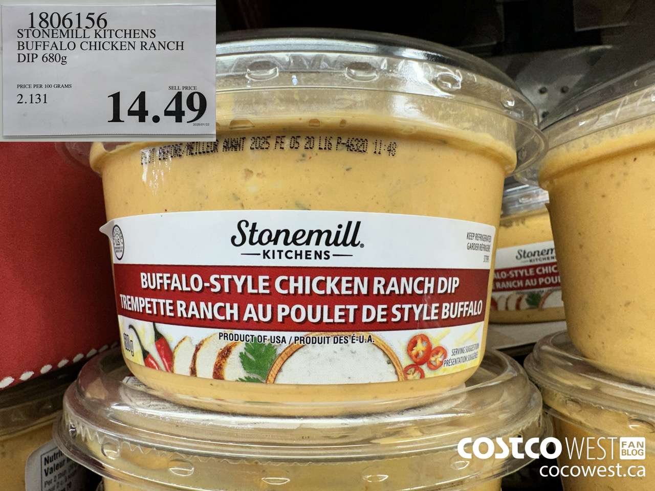 1806156 STONEMILL KITCHENS BUFFALO CHICKEN RANCH DIP 680G $13.99