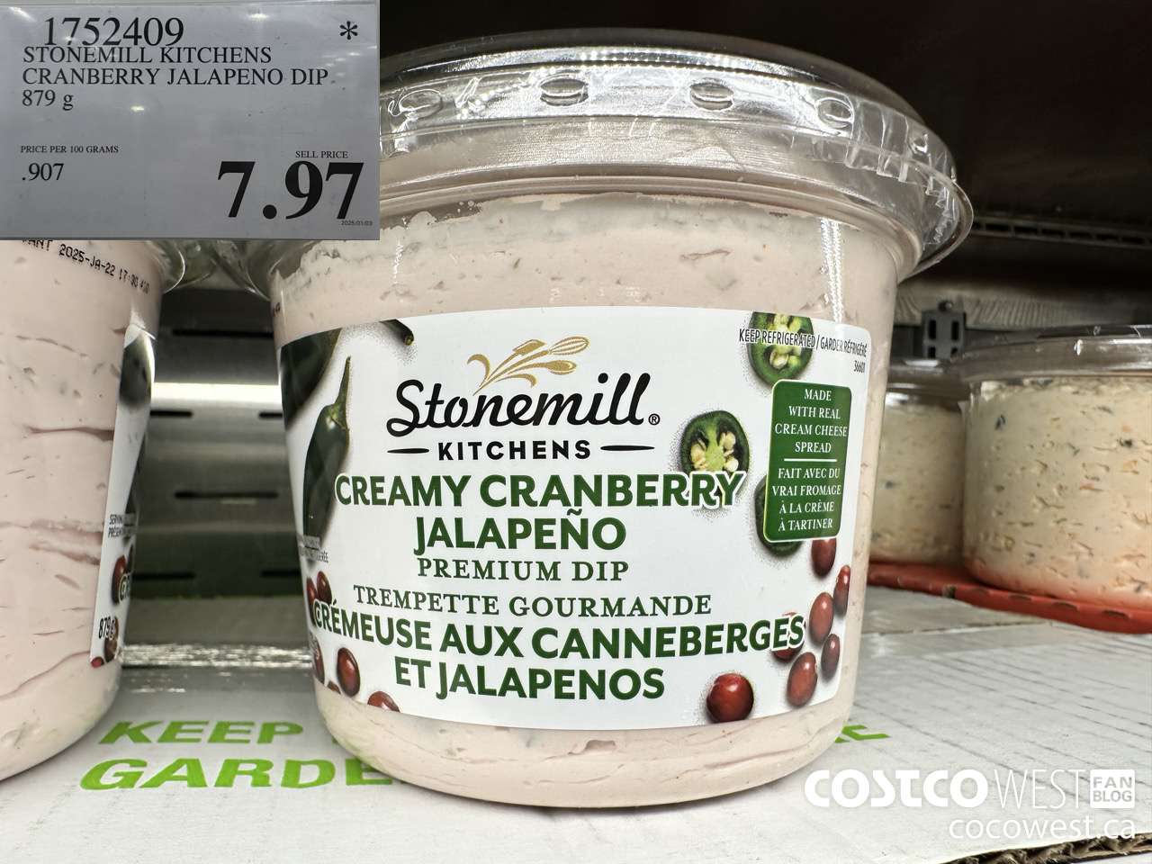 1752409 STONEMILL KITCHENS CRANBERRY JALAPENO DIP 879 G $7.97