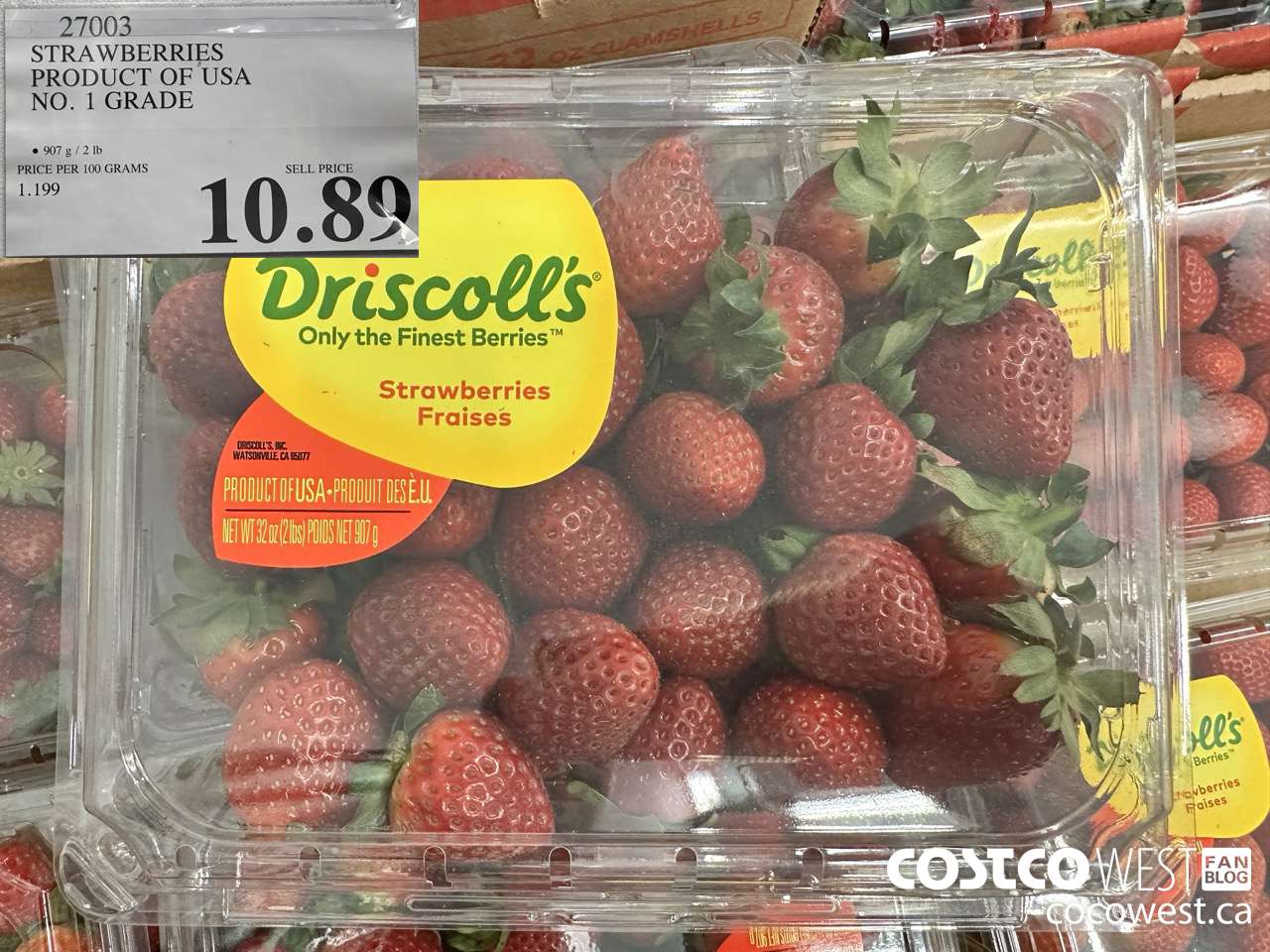 27003 STRAWBERRIES PRODUCT OF USA NO. 1 GRADE $10.89