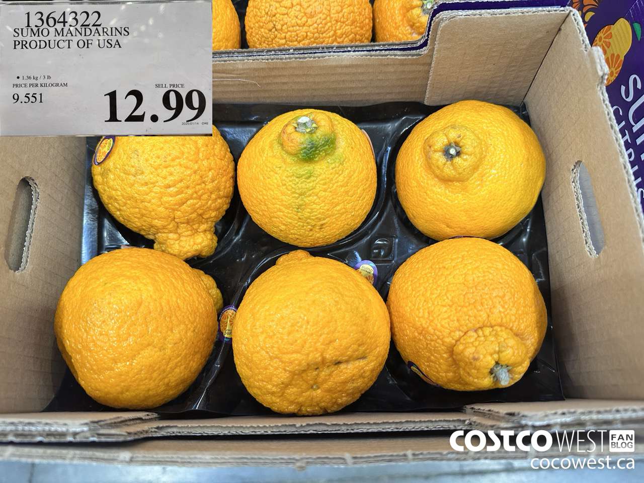 1364322 SUMO MANDARINS PRODUCT OF USA $12.99