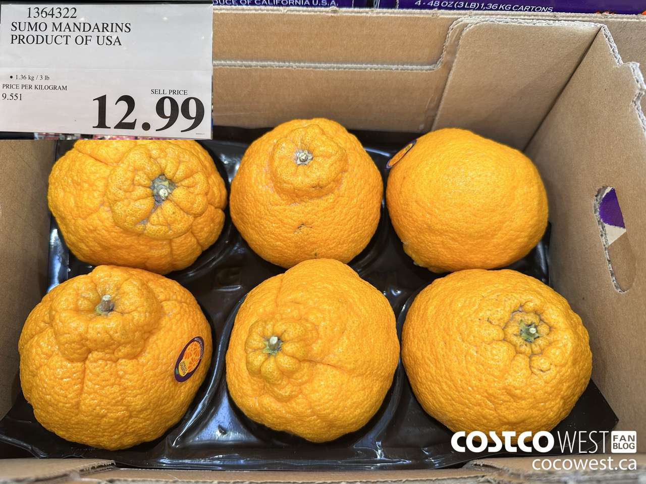 1364322 SUMO MANDARINS PRODUCT OF USA $12.99