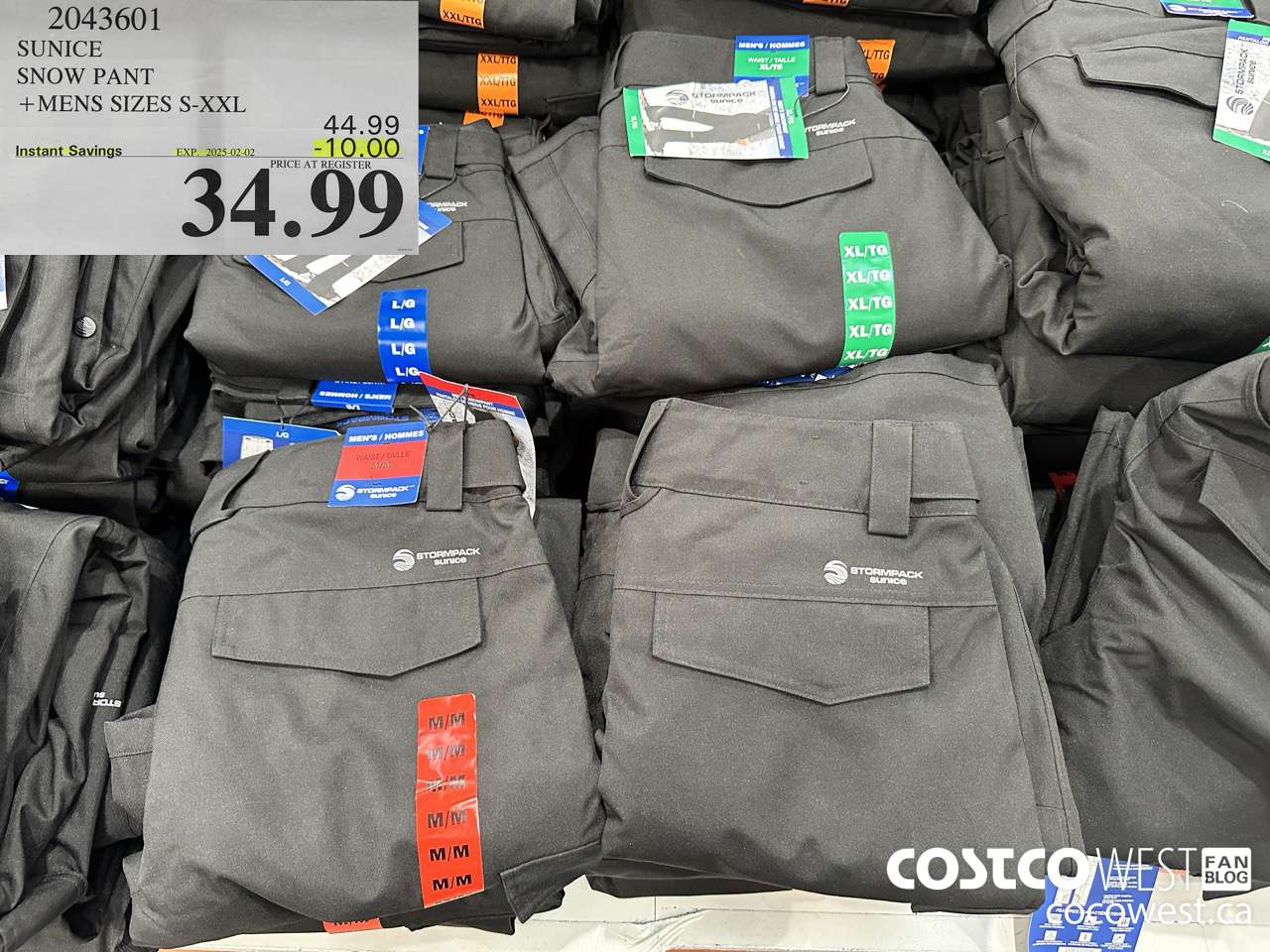 2043601 SUNICE SNOW PANT MENS SIZES S-XXL ($10.00 INSTANT SAVINGS EXPIRES ON 2025-02-02) $34.99