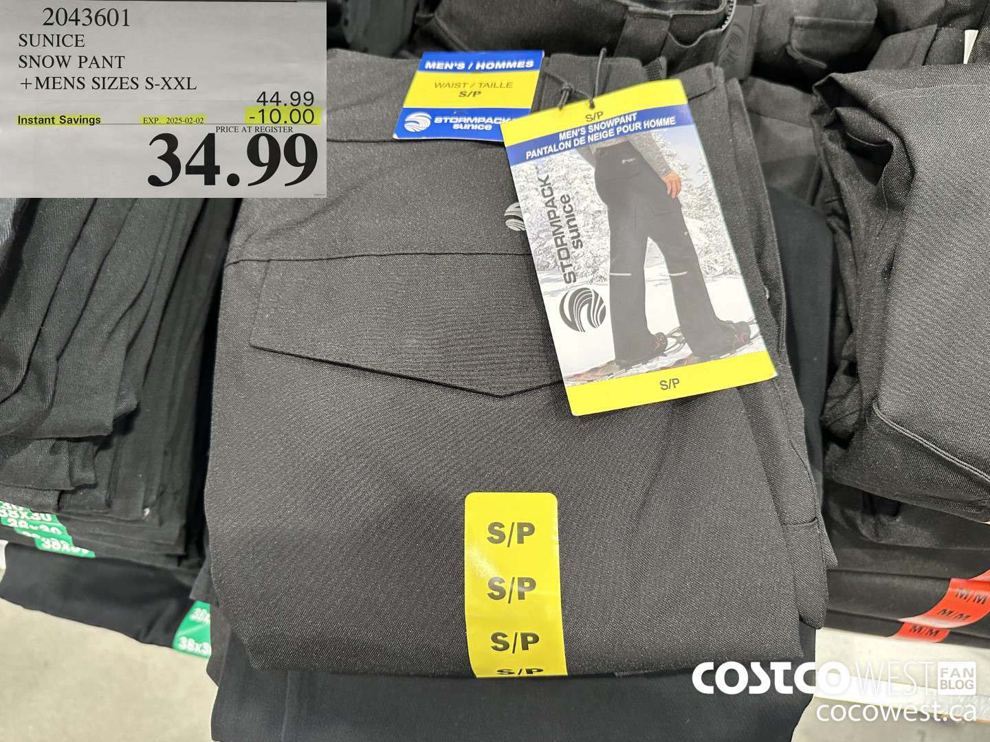 2043601 SUNICE SNOW PANT MENS SIZES S-XXL ($10.00 INSTANT SAVINGS EXPIRES ON 2025-02-02) $34.99