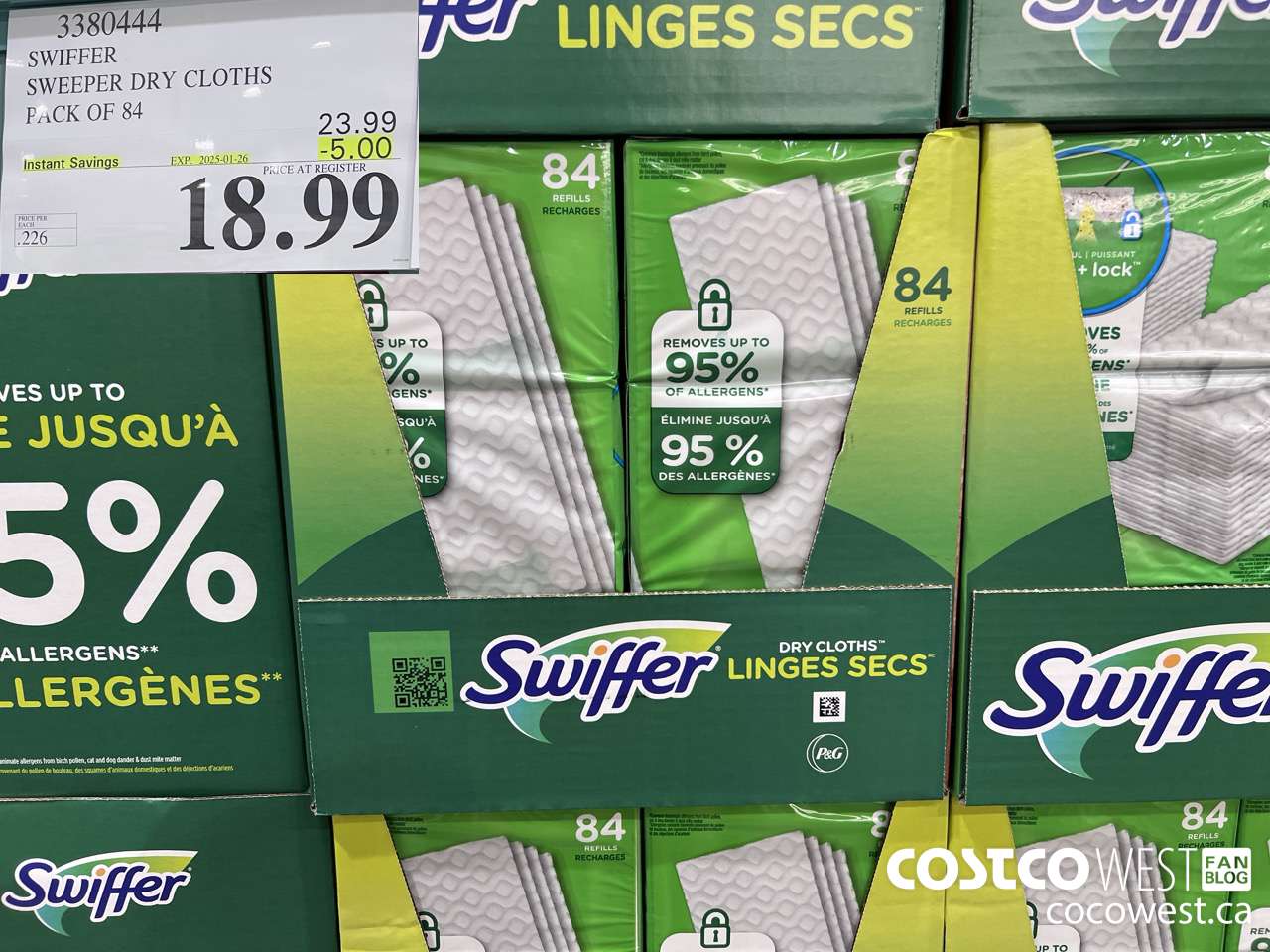 3380444 SWIFFER SWEEPER DRY CLOTHS PACK OF 84 ($5.00 INSTANT SAVINGS EXPIRES ON 2025-01-26) $18.99