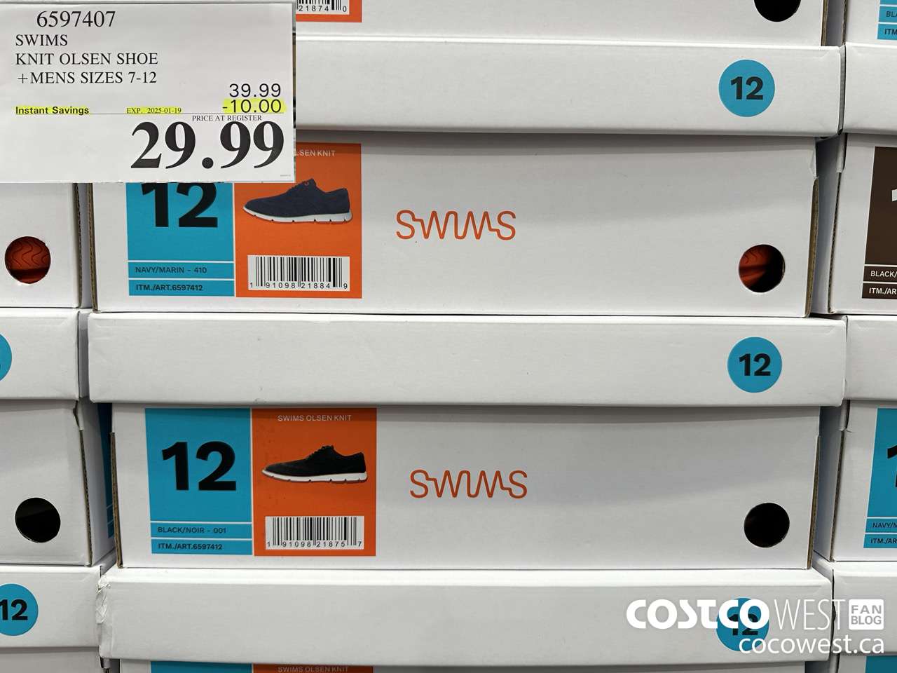 6597407 SWIMS KNIT OLSEN SHOE MENS SIZES 7-12 ($10.00 INSTANT SAVINGS EXPIRES ON 2025-01-19) $29.99