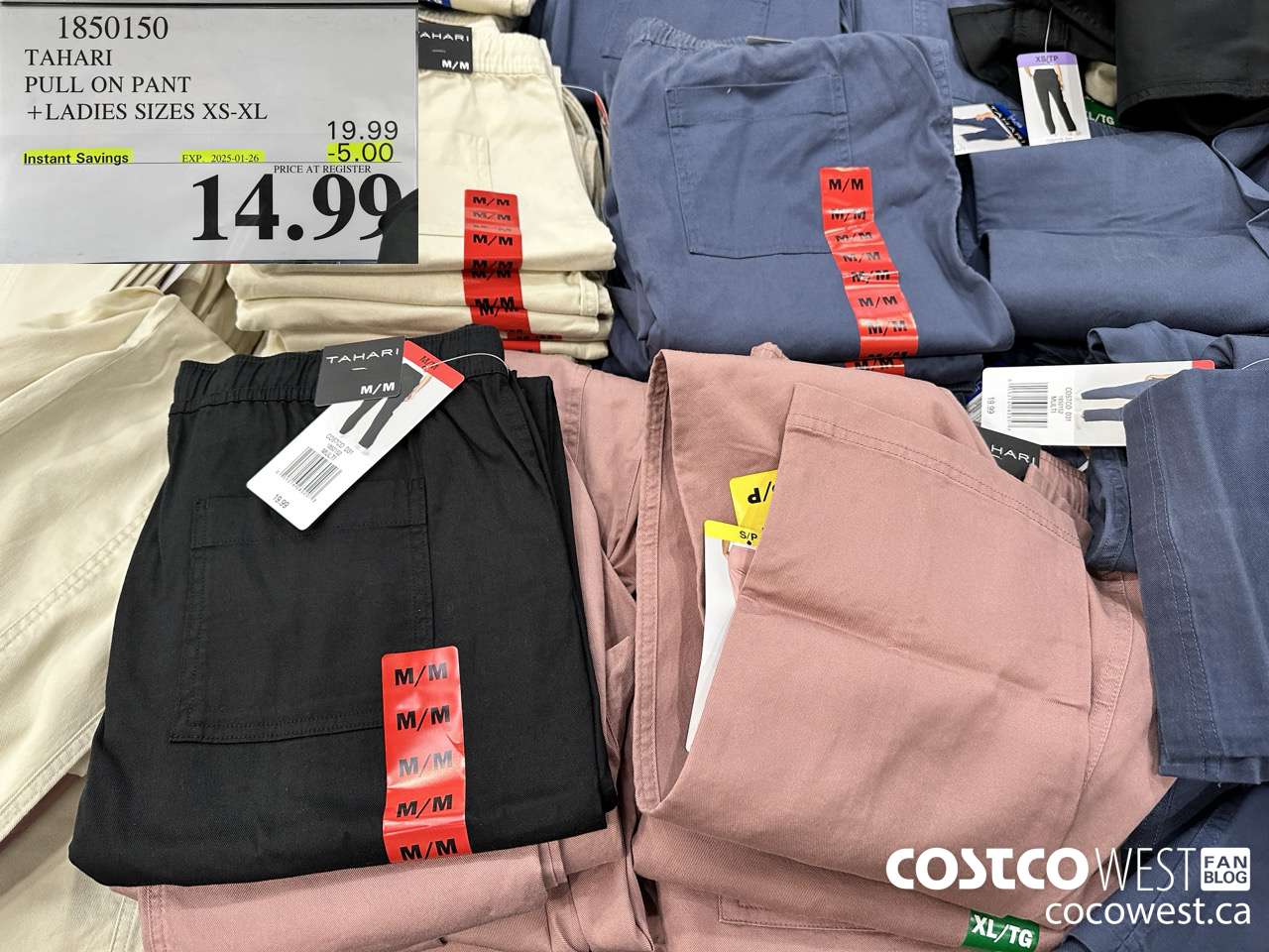 1850150 TAHARI PULL ON PANT LADIES SIZES XS-XL ($5.00 INSTANT SAVINGS EXPIRES ON 2025-01-26) $14.99