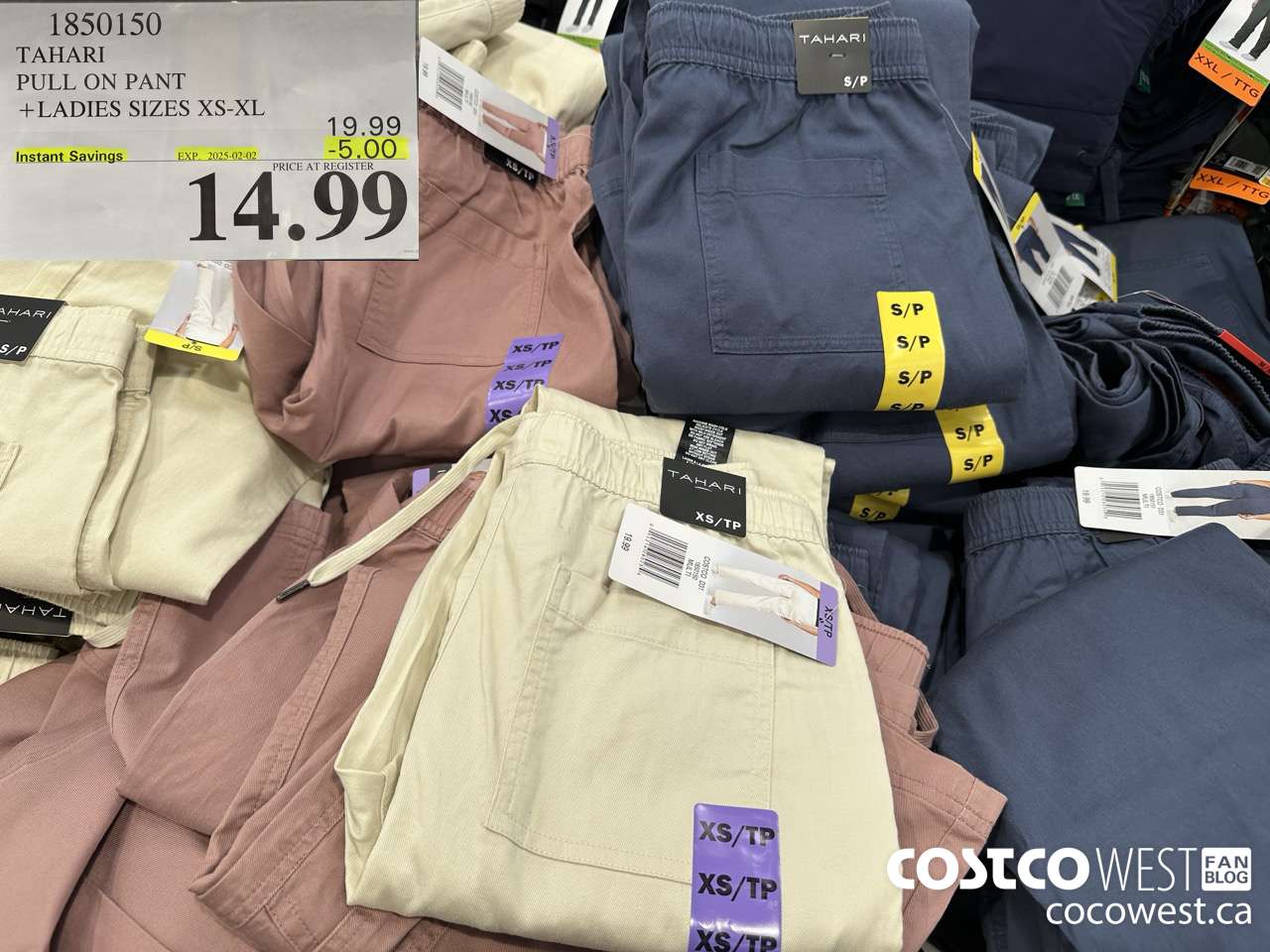 1850150 TAHARI PULL ON PANT LADIES SIZES XS-XL ($5.00 INSTANT SAVINGS EXPIRES ON 2025-02-02) $14.99