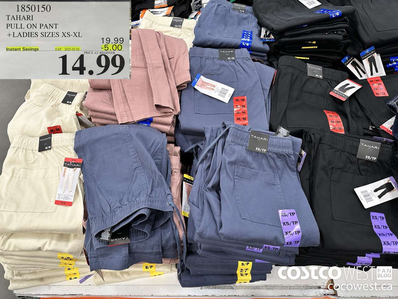 1850150 TAHARI PULL ON PANT LADIES SIZES XS-XL ($5.00 INSTANT SAVINGS EXPIRES ON 2025-02-02) $14.99