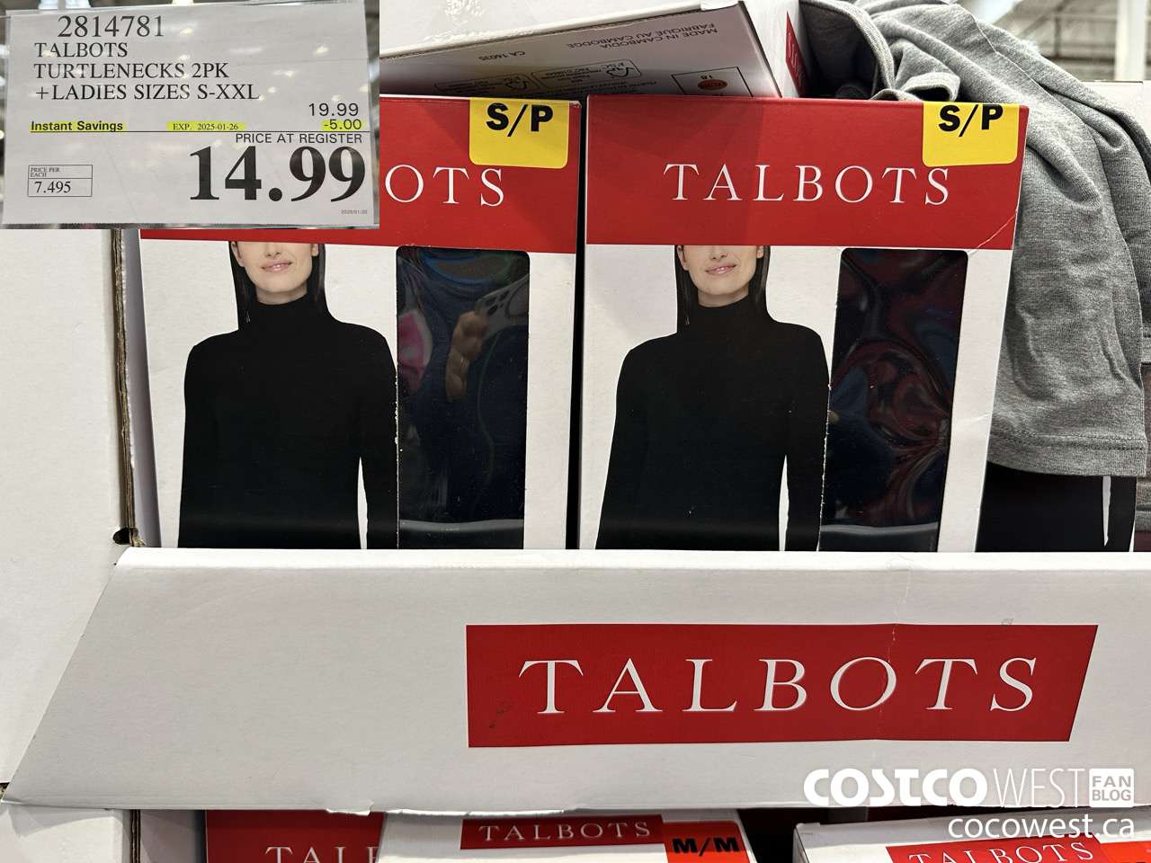 2814781 TALBOTS TURTLENECKS 2PK LADIES SIZES S-XXL ($5.00 INSTANT SAVINGS EXPIRES ON 2025-01-26) $14.99