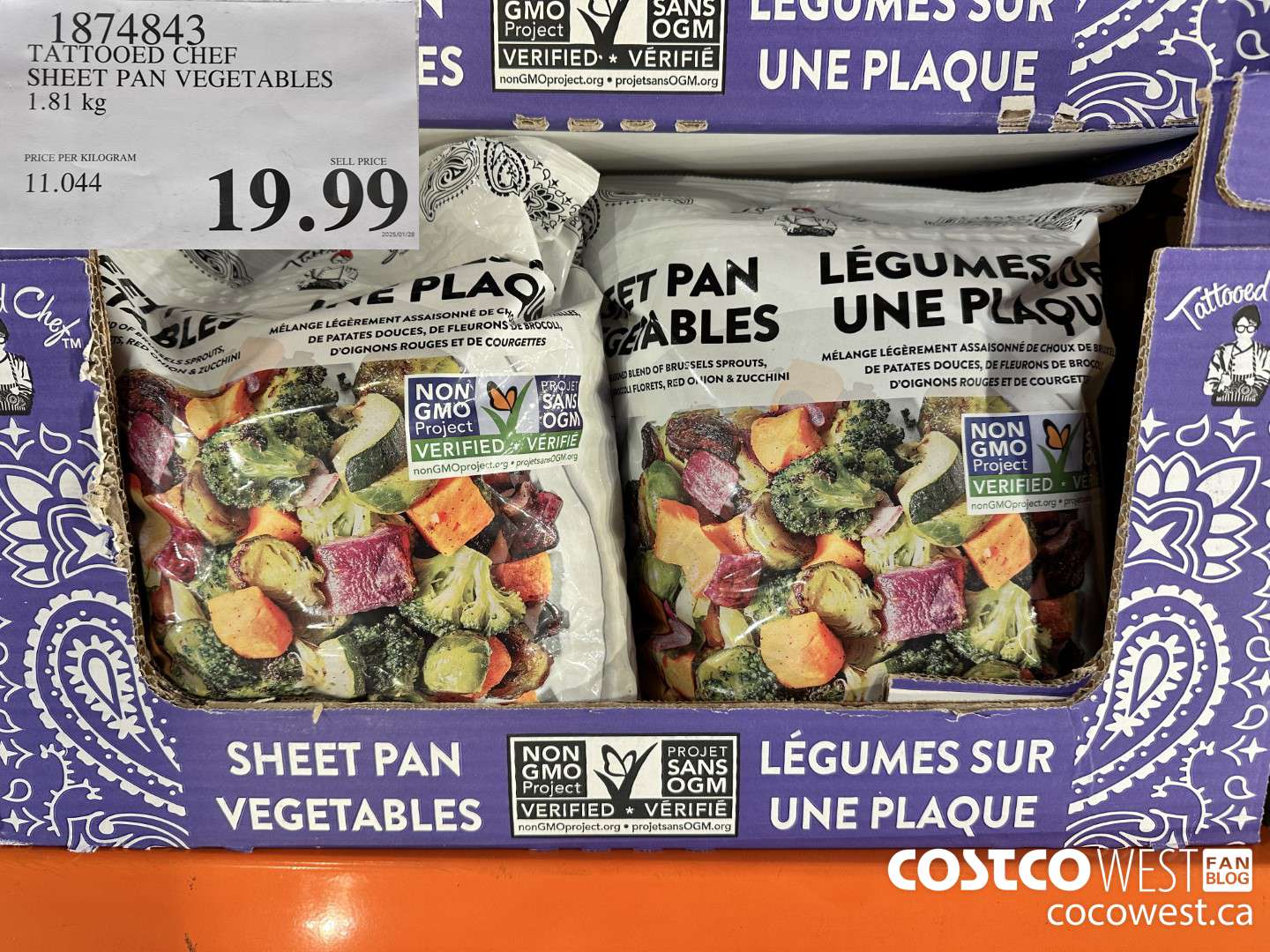 1874843 TATTOOED CHEF SHEET PAN VEGETABLES 1.81 kg $19.99