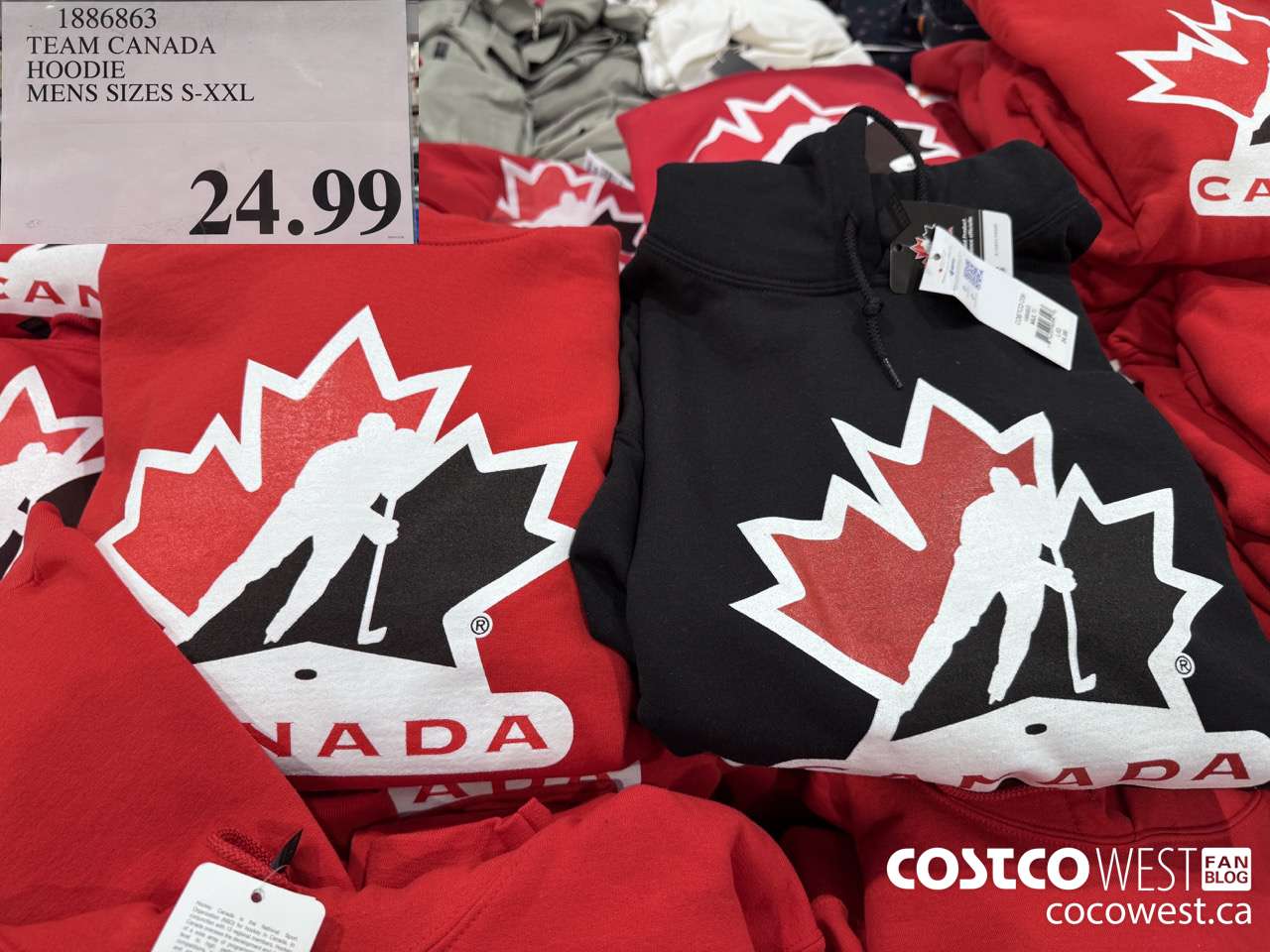 1886863 TEAM CANADA HOODIE MENS SIZES S-XXL $24.99