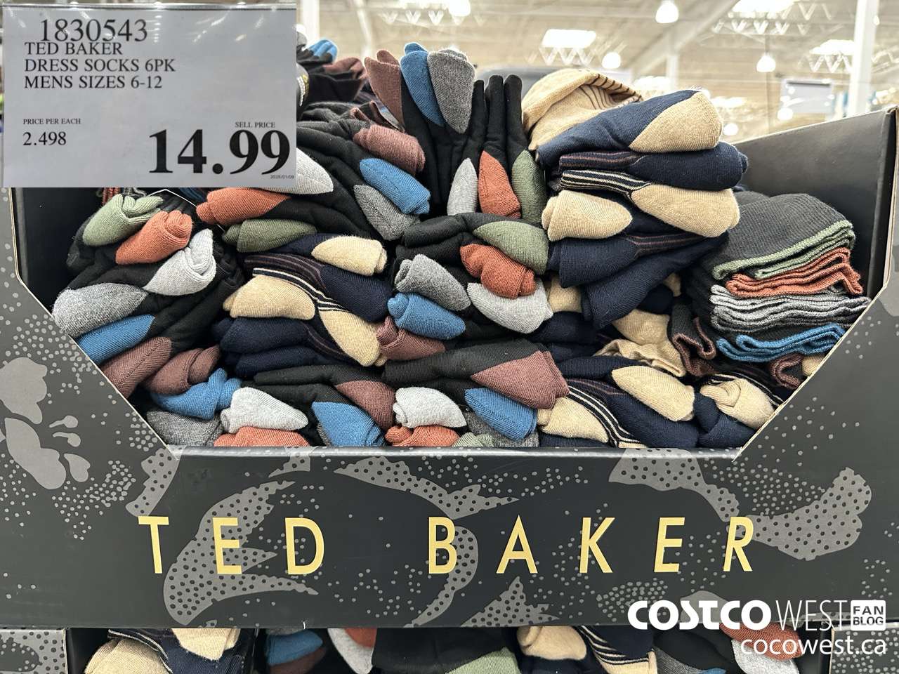 1830543 TED BAKER DRESS SOCKS 6PK MENS SIZES 6-12 $14.99