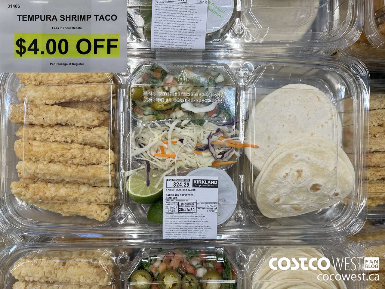 31406 TEMPURA SHRIMP TACOS ($4.00 INSTANT SAVINGS)