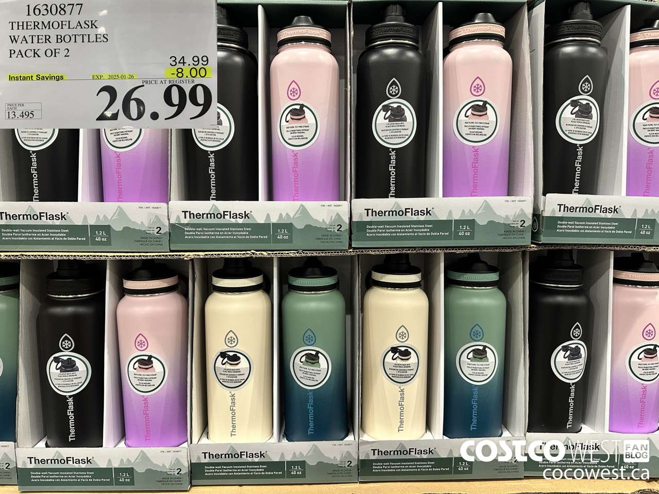 1630877 THERMOFLASK WATER BOTTLES PACK OF 2 ($8.00 INSTANT SAVINGS EXPIRES ON 2025-01-26) $26.99