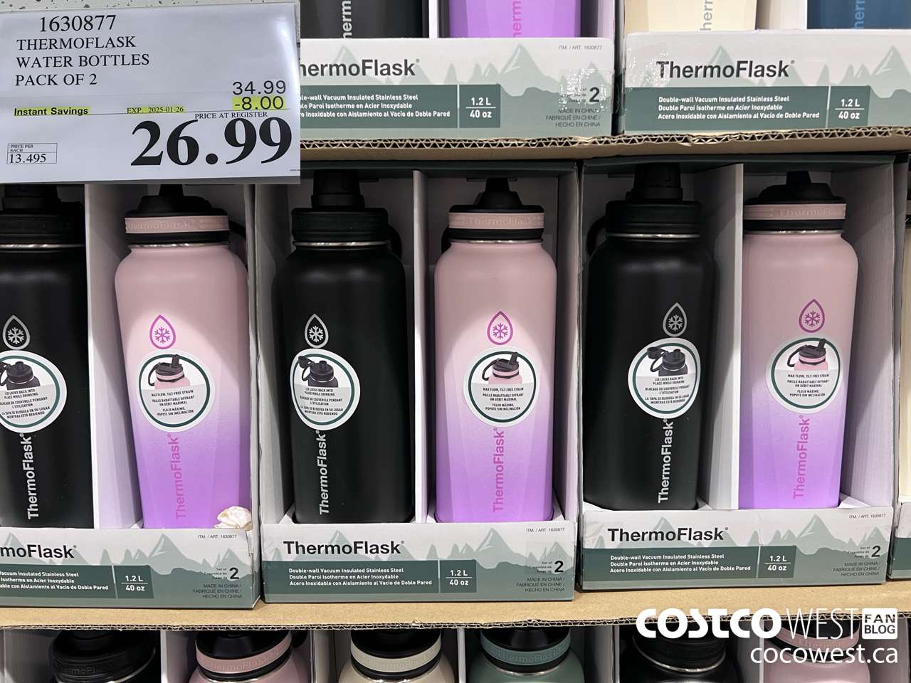 1630877 THERMOFLASK WATER BOTTLES PACK OF 2 ($8.00 INSTANT SAVINGS EXPIRES ON 2025-01-26) $26.99