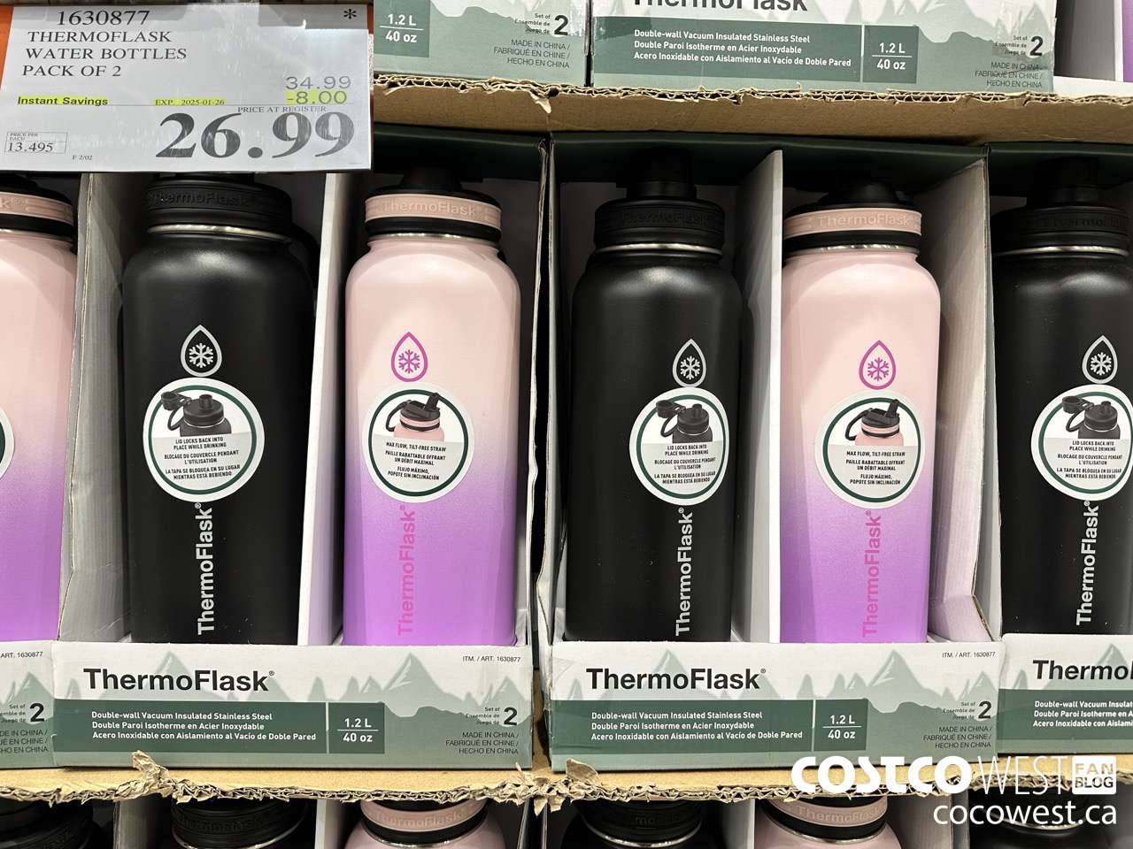 1630877 THERMOFLASK WATER BOTTLES PACK OF 2 ($8.00 INSTANT SAVINGS EXPIRES ON 2025-01-26) $26.99