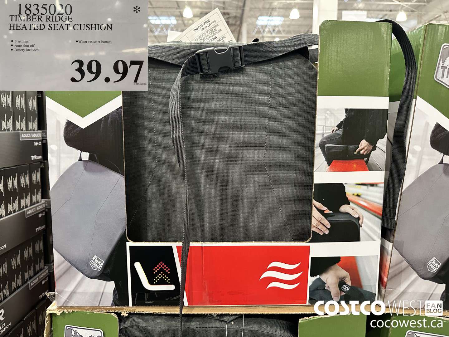 1835020 TIMBER RIDGE HEATED SEAT CUSHION $39.97