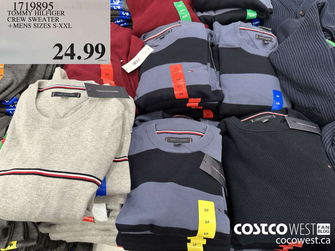 1719895 TOMMY HILFIGER CREW SWEATER MENS SIZES S-XXL $24.99