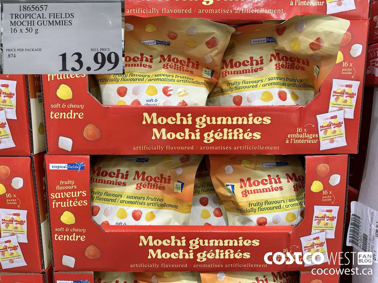 1865657 TROPICAL FIELDS MOCHI GUMMIES 16 X 50G $13.99