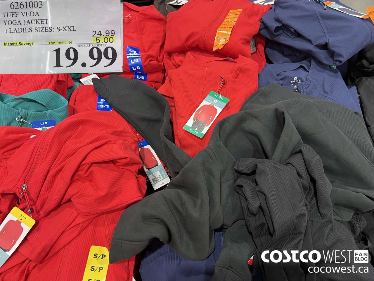 6261003 TUFF VEDA YOGA JACKET LADIES SIZES S-XXL ($5.00 INSTANT SAVINGS EXPIRES ON 2025-01-26) $19.99