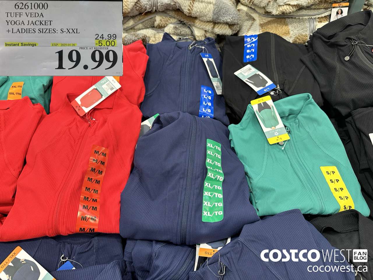 6261000 TUFF VEDA YOGA JACKET LADIES SIZES S-XXL ($5.00 INSTANT SAVINGS EXPIRES ON 2025-01-26) $19.99